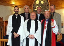 Clergy past and present at the St Brigid's anniversary.